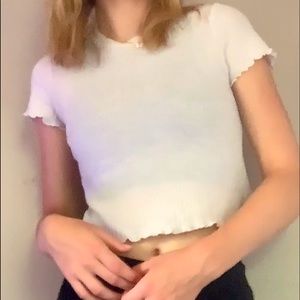 White basic t shirt, no damages